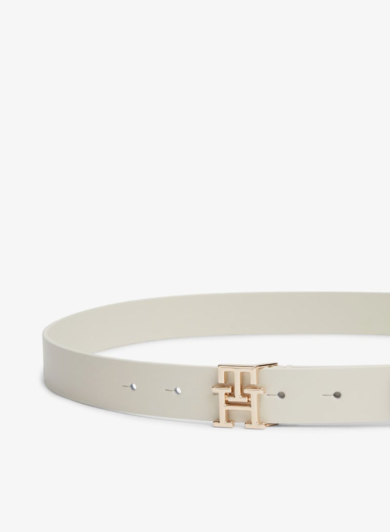 TOMMY HILFIGER TH Monogram Plaque Buckle Leather Belt - Image 3